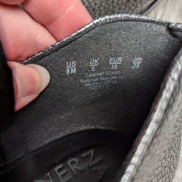 Naturalizer Rosetta Silver leather cutout ankle pointed toe booties womens 8 - Picture 8 of 9